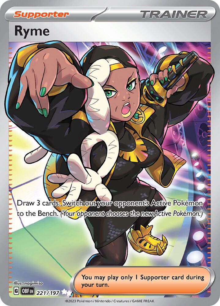 Ryme 221/197 Holofoil, Obsidian Flames Pokémon card