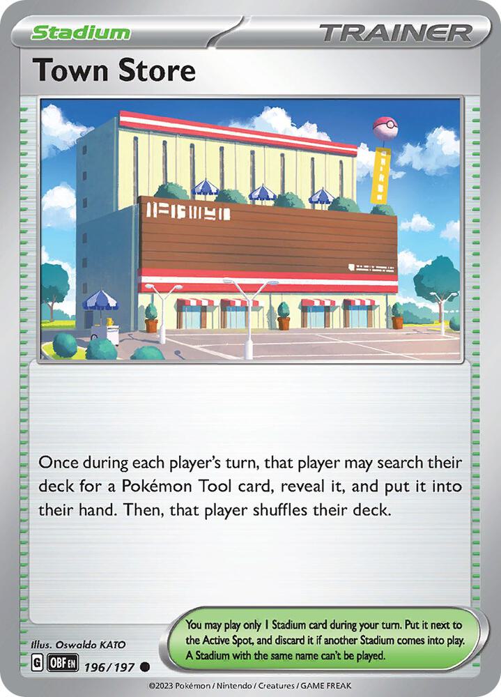 Town Store 196/197, Obsidian Flames Pokémon card