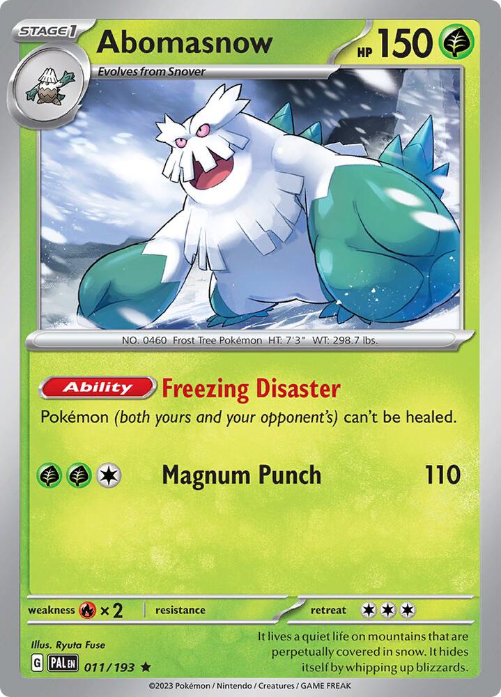 Pokemon - Paldea Evolved - Abomasnow - 011/193 - Holofoil