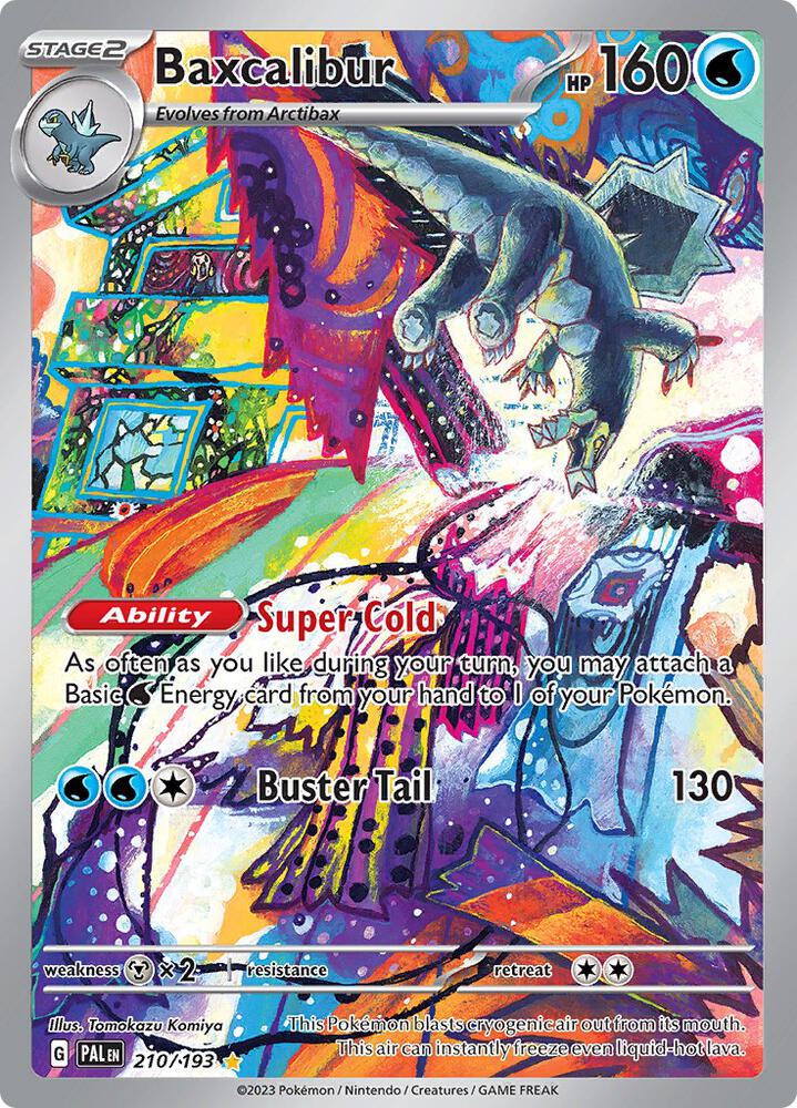 Baxcalibur 210/193 Holofoil, Paldea Evolved Pokémon card