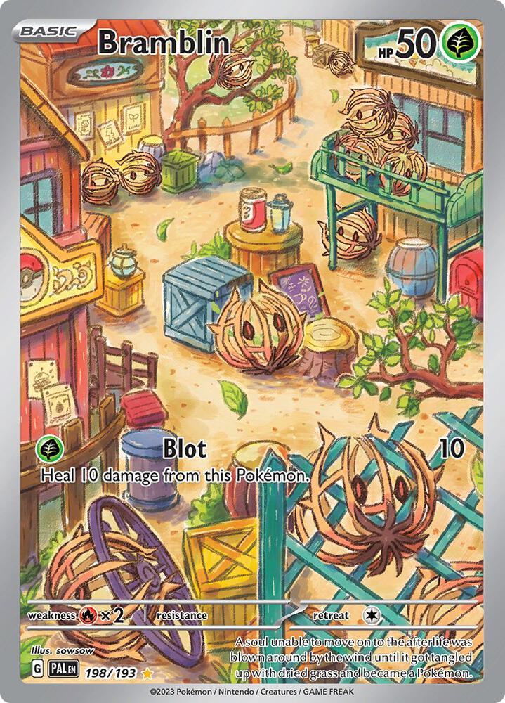 Bramblin 198/193 Holofoil, Paldea Evolved Pokémon card