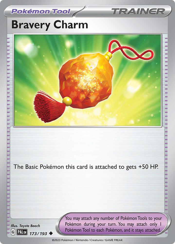 Bravery Charm 173/193, Paldea Evolved Pokémon card