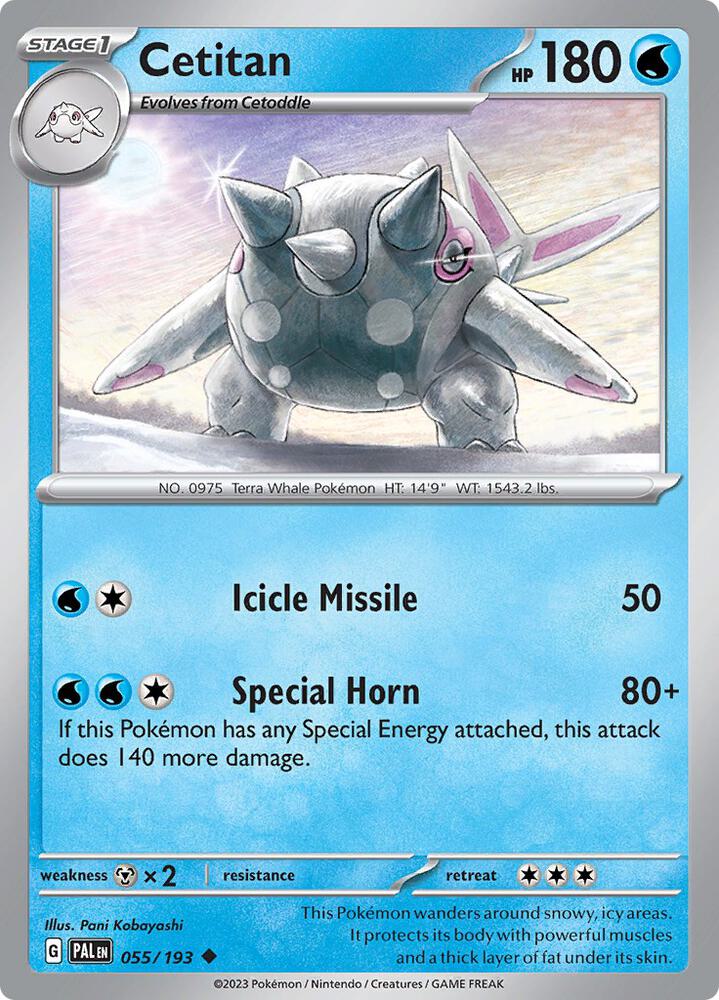 Cetitan 055/193, Paldea Evolved Pokémon card