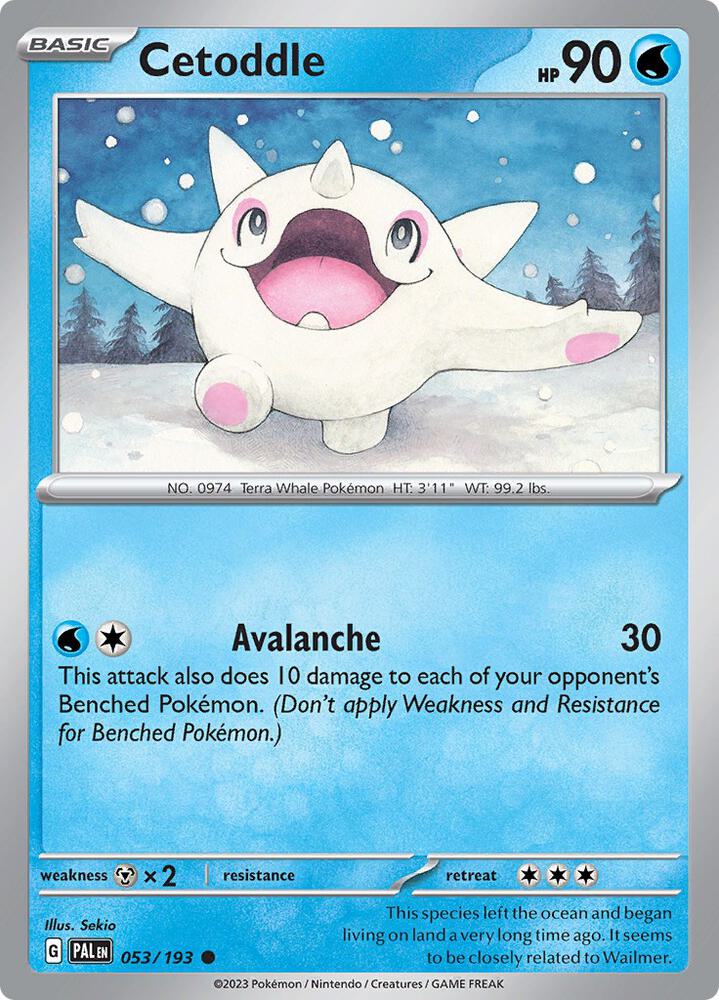Cetoddle 053/193, Paldea Evolved Pokémon card