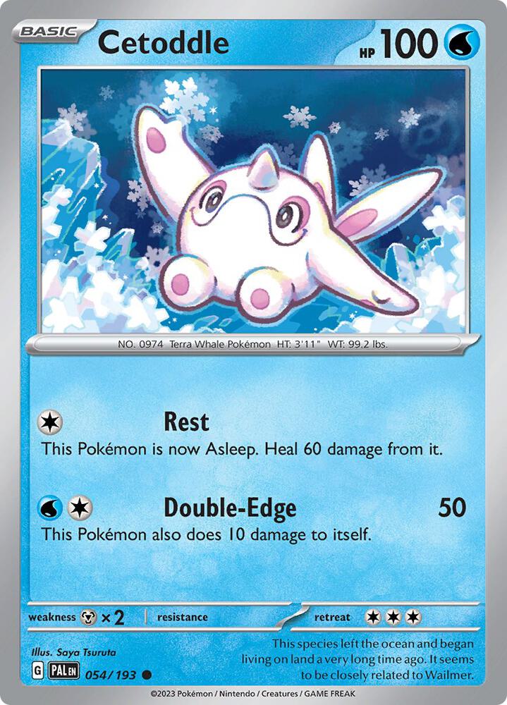 Cetoddle 054/193 Reverse Holofoil, Paldea Evolved Pokémon card