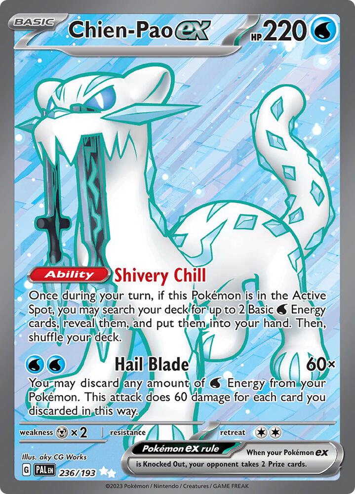 Chien-Pao ex 236/193 Holofoil, Paldea Evolved Pokémon card