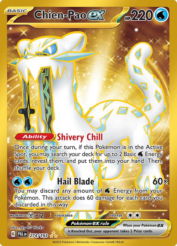 Chien-Pao ex 274/193 Holofoil, Paldea Evolved Pokémon card