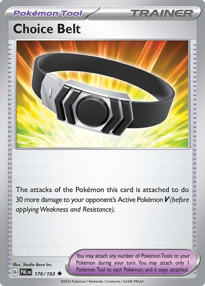 Choice Belt 176/193, Paldea Evolved Pokémon card