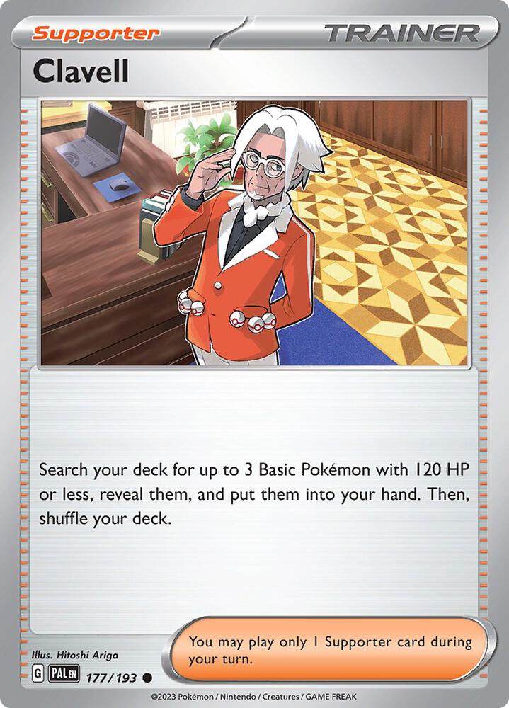 Clavell 177/193, Paldea Evolved Pokémon card