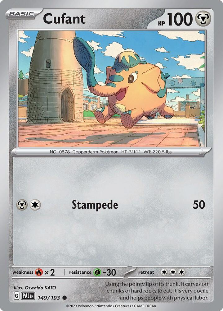 Cufant 149/193 Reverse Holofoil, Paldea Evolved Pokémon card