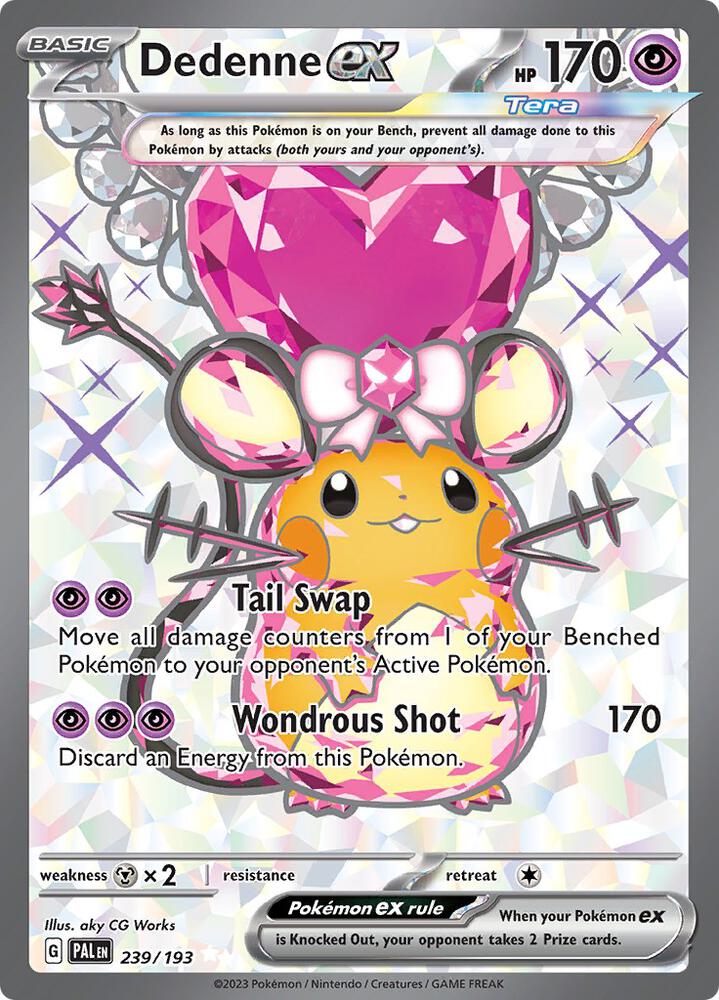 Dedenne ex 239/193 Holofoil, Paldea Evolved Pokémon card