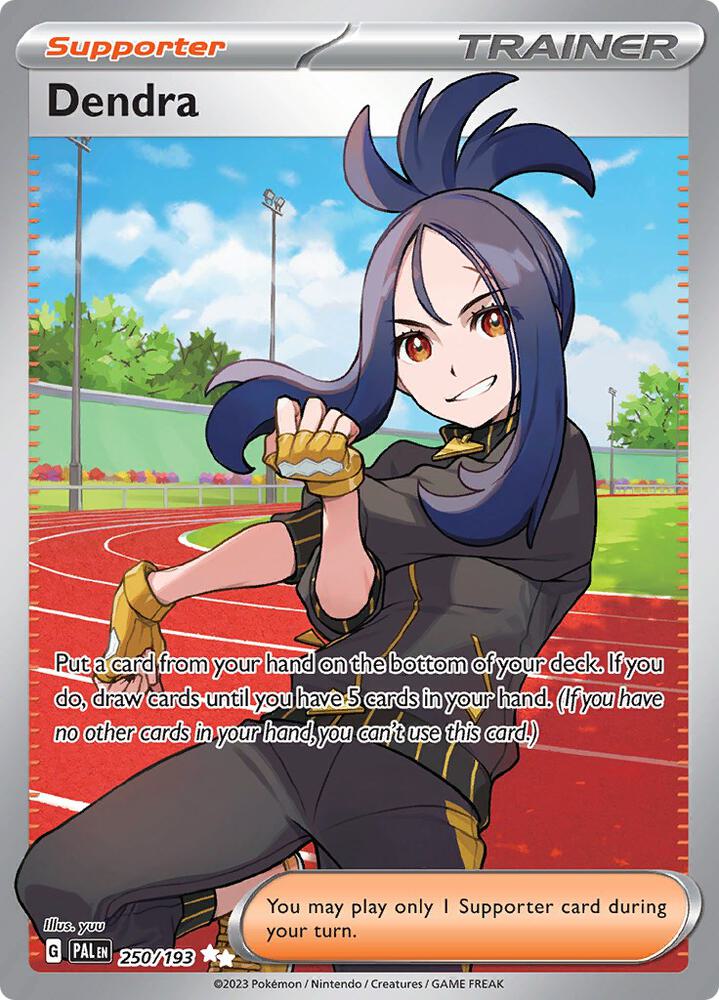 Dendra 250/193 Holofoil, Paldea Evolved Pokémon card