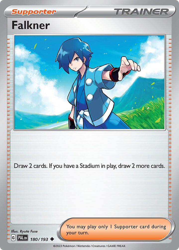 Falkner 180/193 Reverse Holofoil, Paldea Evolved Pokémon card
