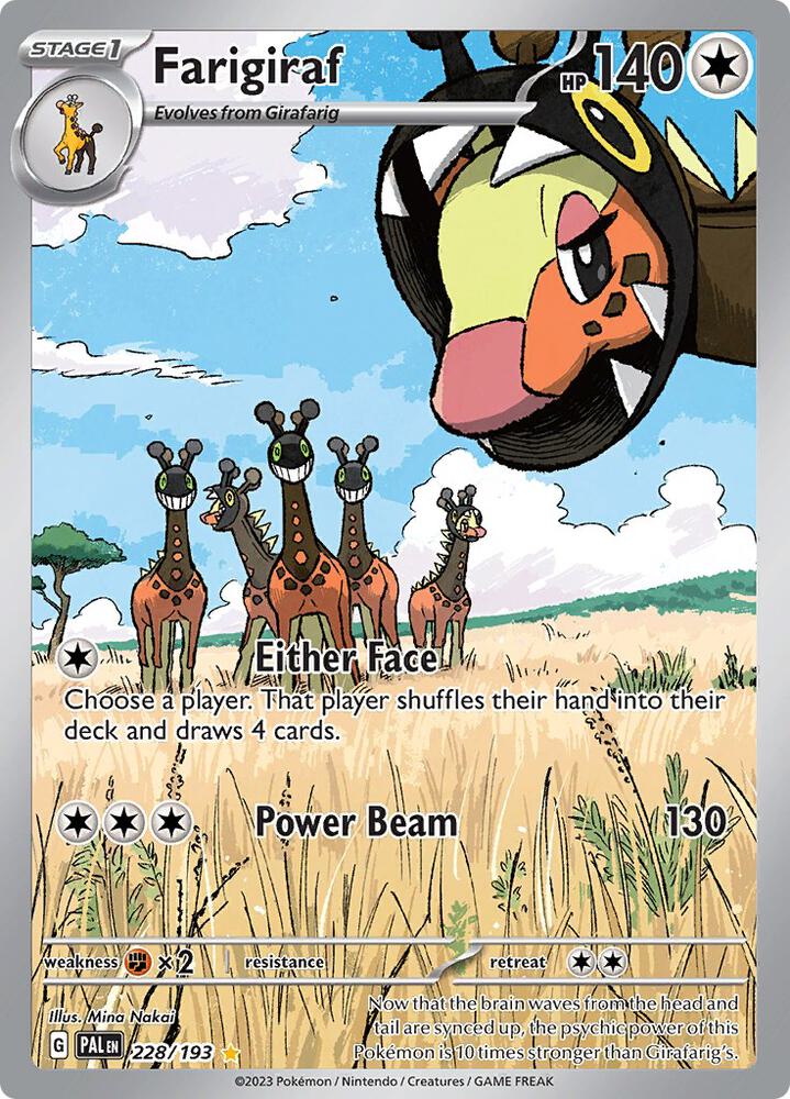 Farigiraf 228/193 Holofoil, Paldea Evolved Pokémon card