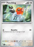 Fletchling 163/193, Paldea Evolved Pokémon card