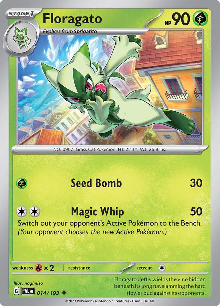 Pokemon - Paldea Evolved - Floragato - 014/193 - Reverse Holofoil