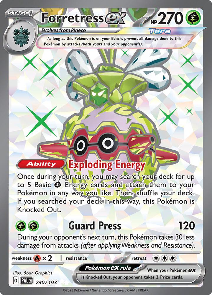 Forretress ex 230/193 Holofoil, Paldea Evolved Pokémon card