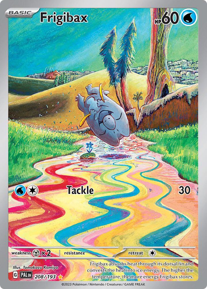 Frigibax 208/193 Holofoil, Paldea Evolved Pokémon card