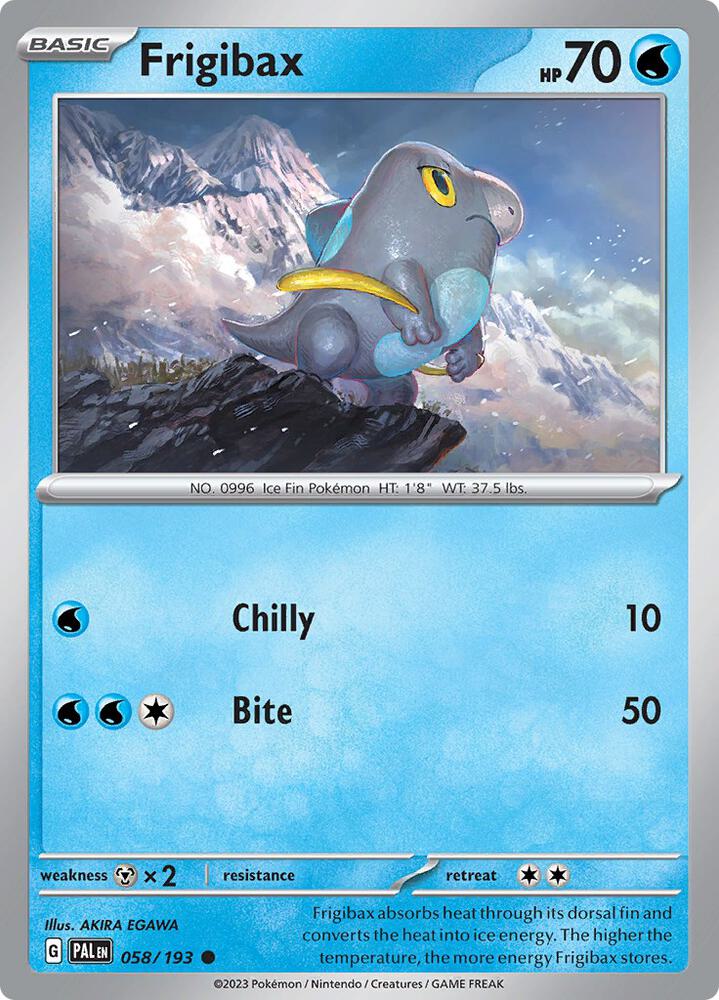 Frigibax 058/193, Paldea Evolved Pokémon card