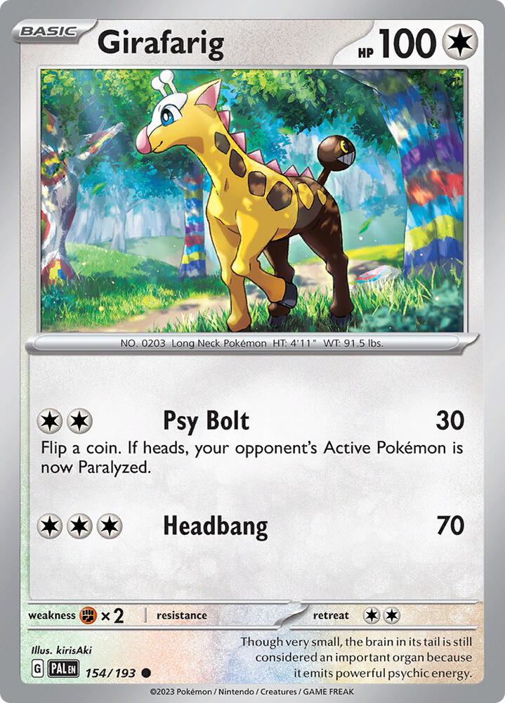 Girafarig 154/193, Paldea Evolved Pokémon card
