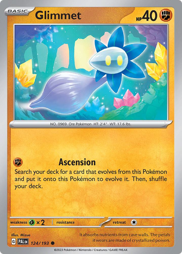 Glimmet 124/193 Reverse Holofoil, Paldea Evolved Pokémon card