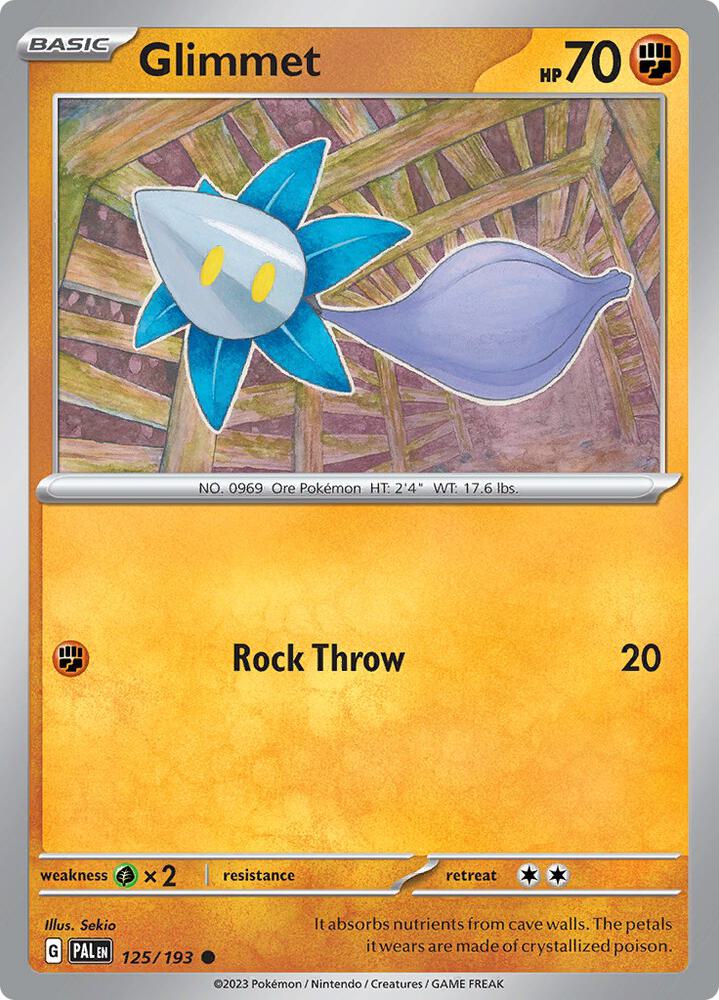 Glimmet 125/193, Paldea Evolved Pokémon card