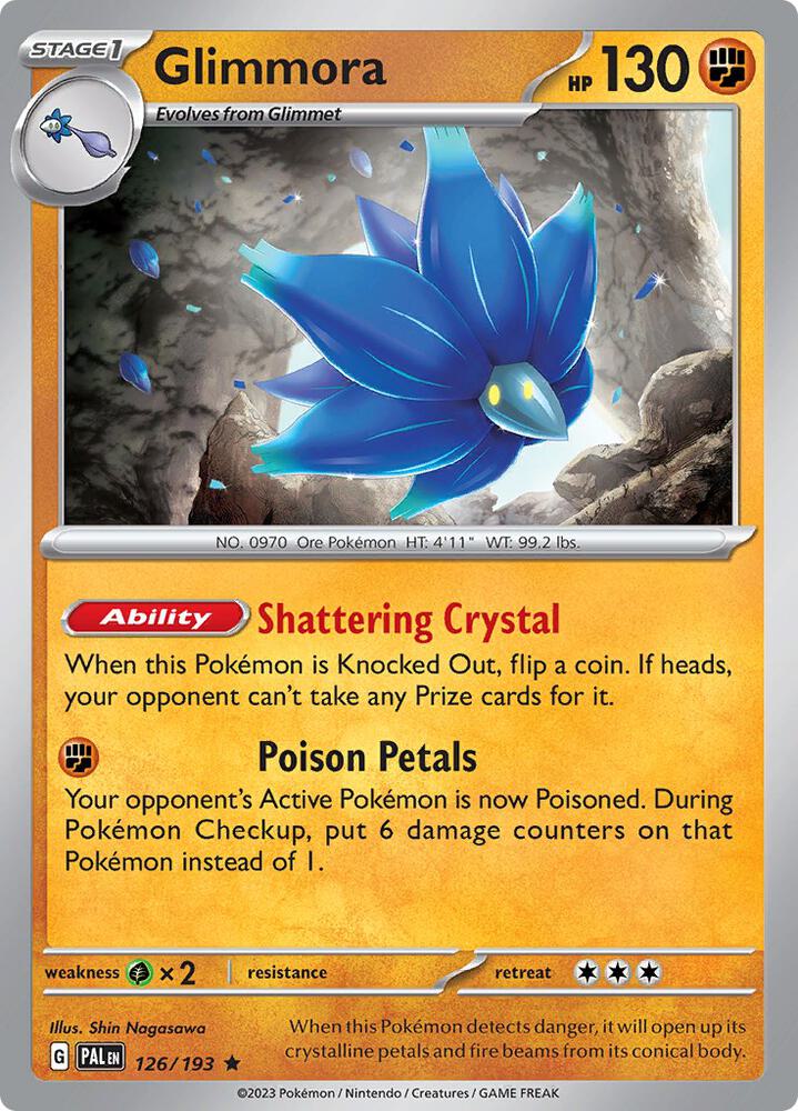 Glimmora 126/193 Holofoil, Paldea Evolved Pokémon card