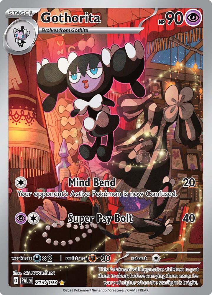 Gothorita 213/193 Holofoil, Paldea Evolved Pokémon card