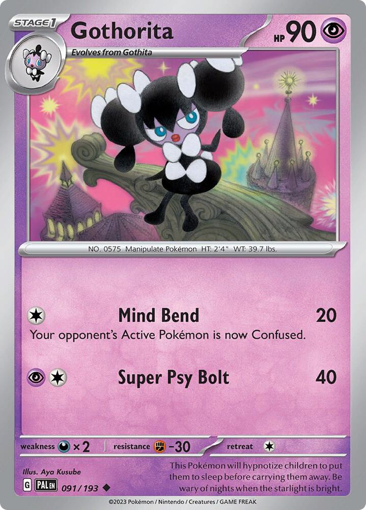 Gothorita 091/193 Reverse Holofoil, Paldea Evolved Pokémon card