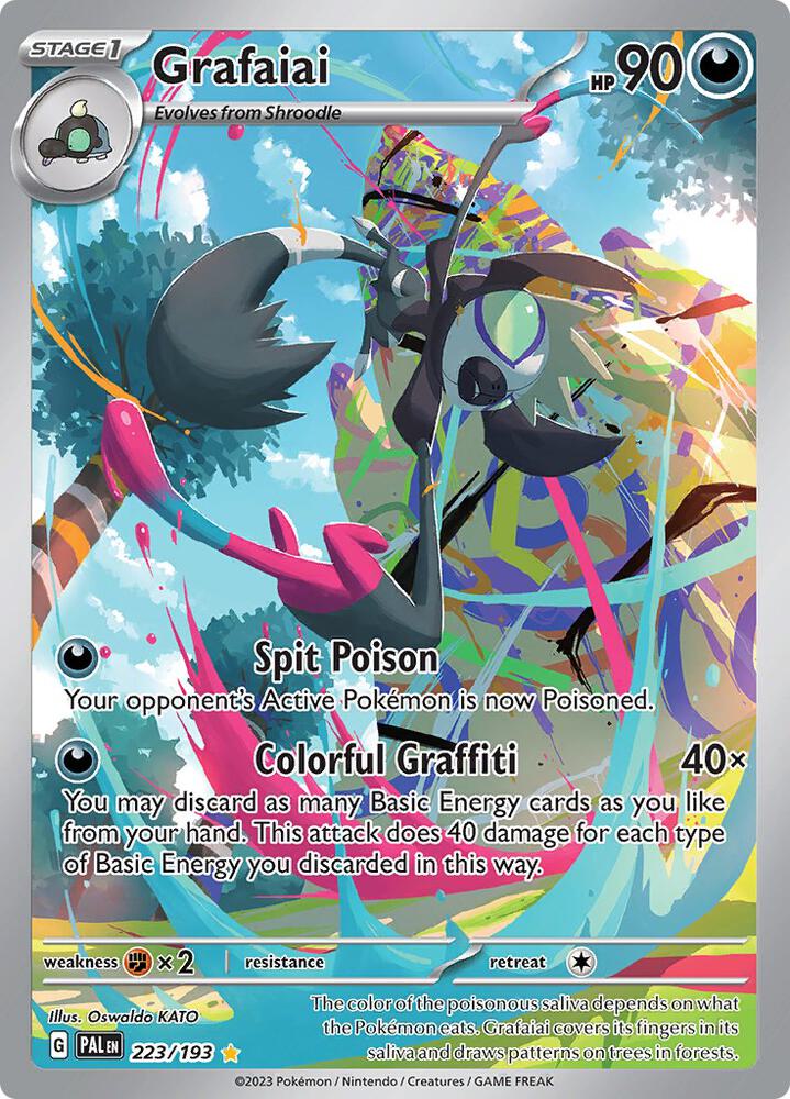 Grafaiai 223/193 Holofoil, Paldea Evolved Pokémon card