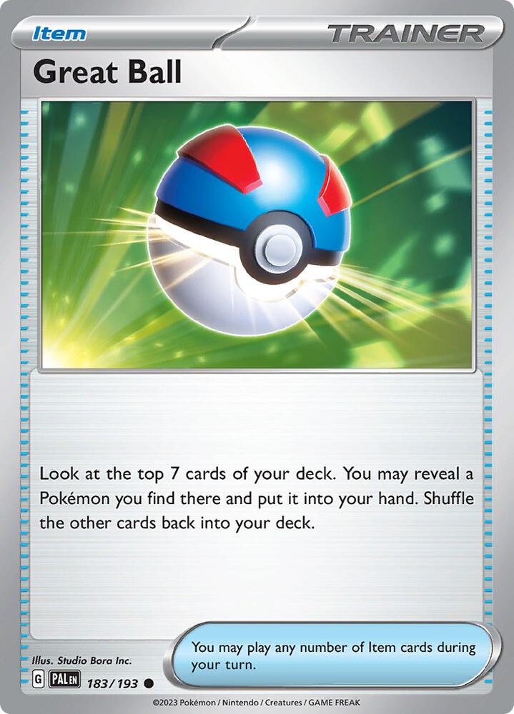 Great Ball 183/193, Paldea Evolved Pokémon card