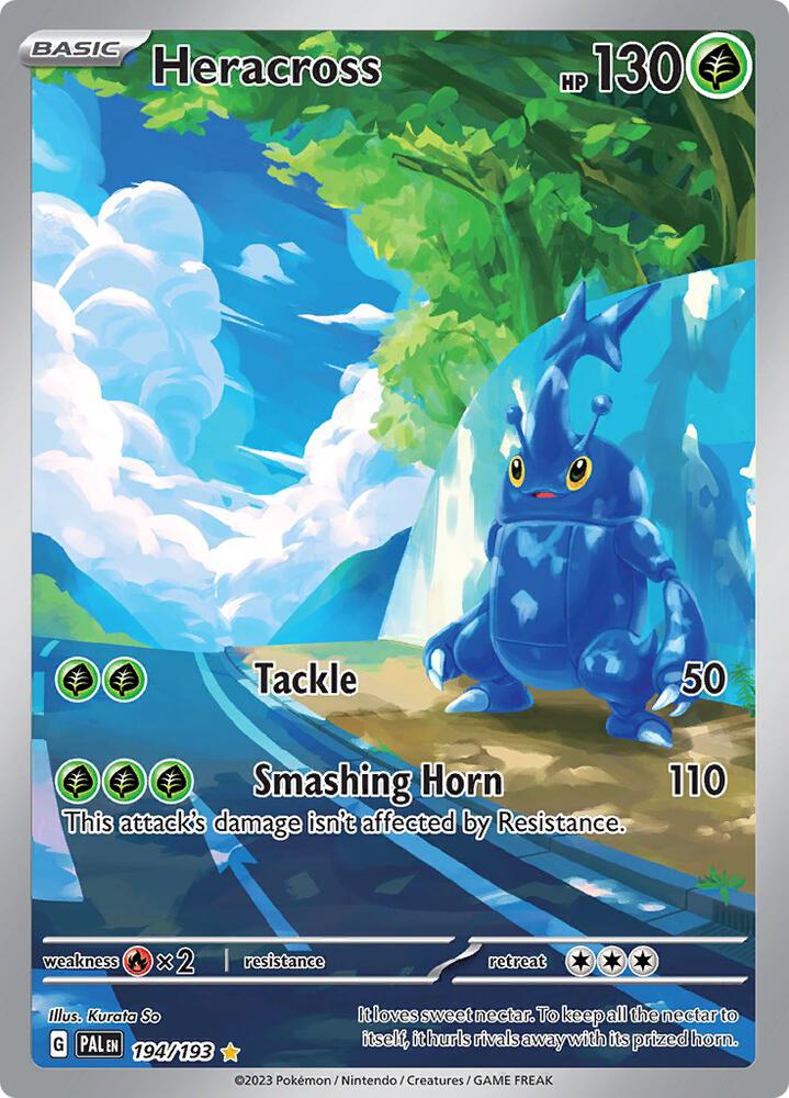 Heracross 194/193 Holofoil, Paldea Evolved Pokémon card