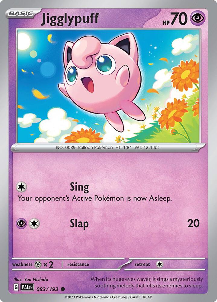 Jigglypuff 083/193, Paldea Evolved Pokémon card