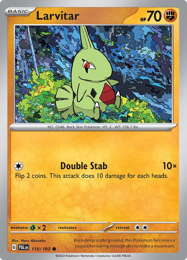 Larvitar 110/193, Paldea Evolved Pokémon card