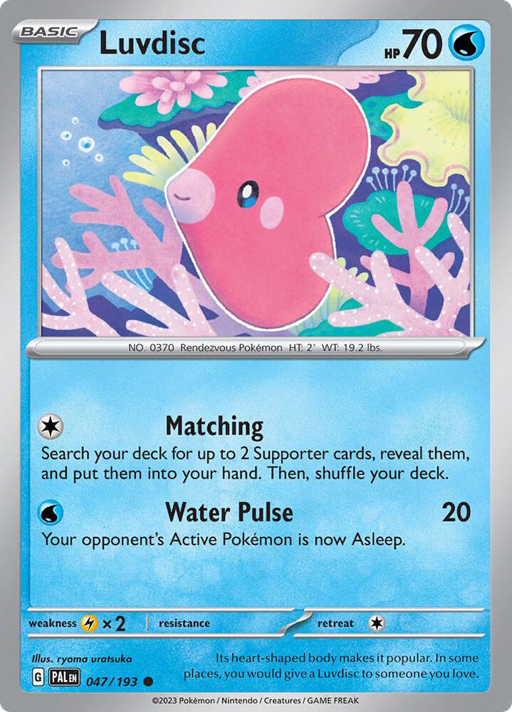 Pokemon - Paldea Evolved - Luvdisc - 047/193 - Reverse Holofoil