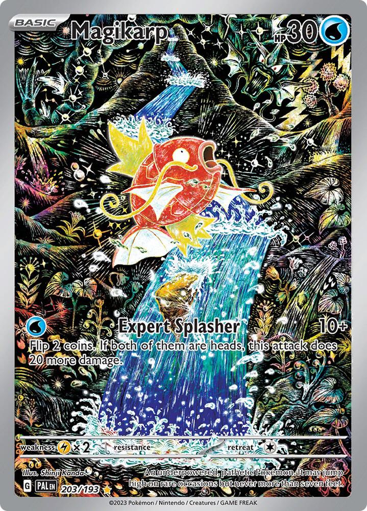 Magikarp 203/193 Holofoil, Paldea Evolved Pokémon card