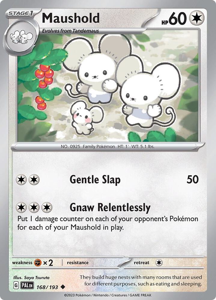 Maushold 168/193, Paldea Evolved Pokémon card