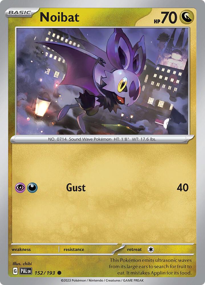Noibat 152/193 Reverse Holofoil, Paldea Evolved Pokémon card
