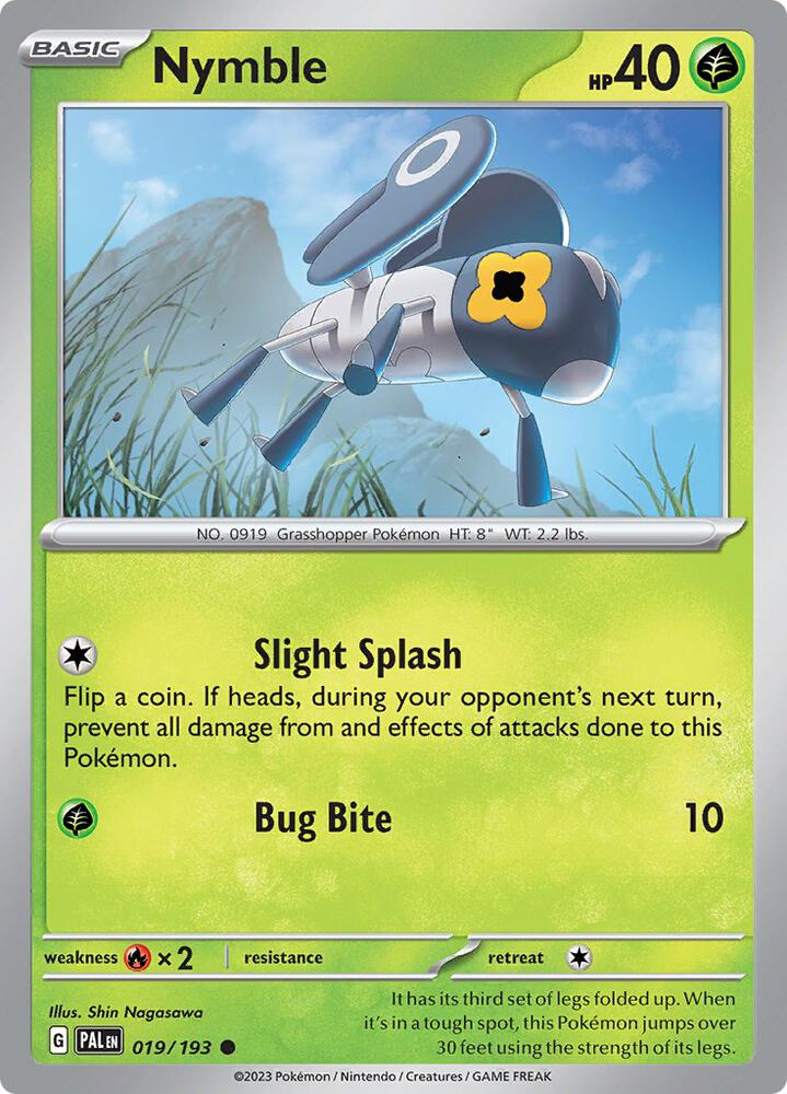 Nymble 019/193, Paldea Evolved Pokémon card