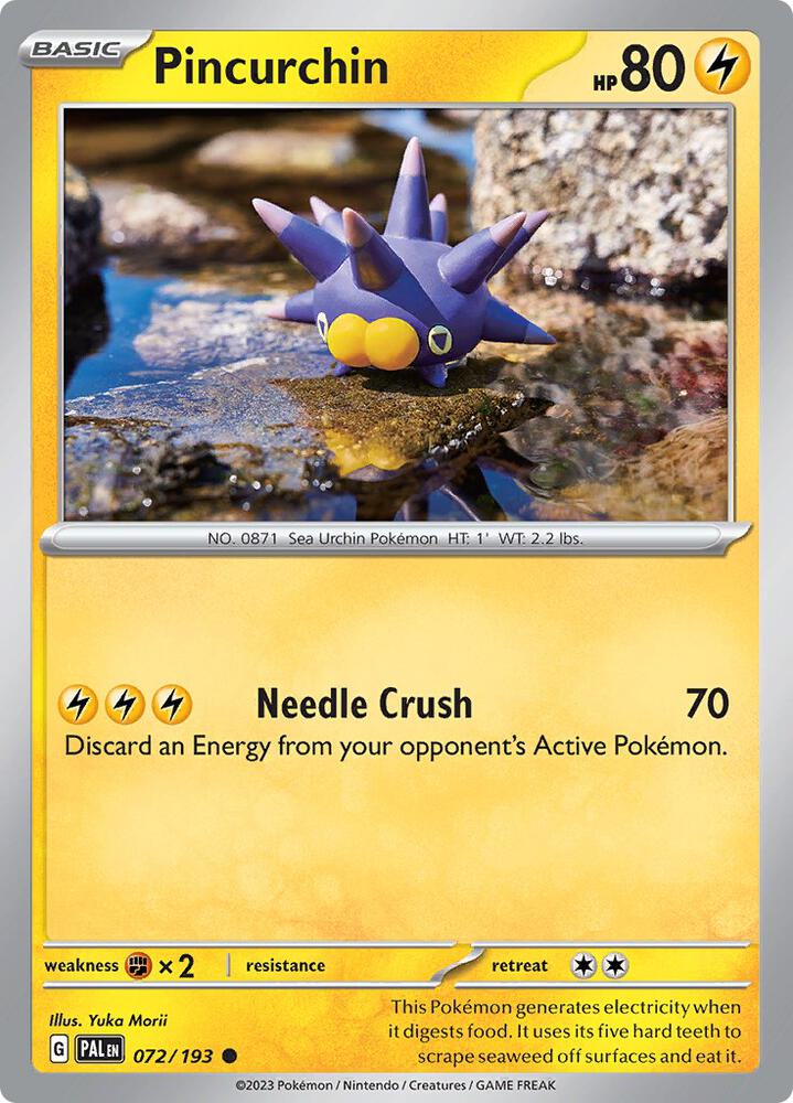 Pincurchin 072/193, Paldea Evolved Pokémon card