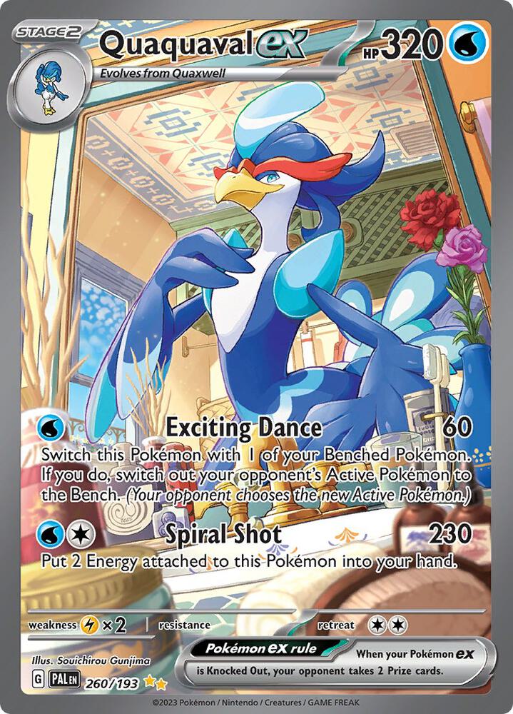 Quaquaval ex 260/193 Holofoil, Paldea Evolved Pokémon card