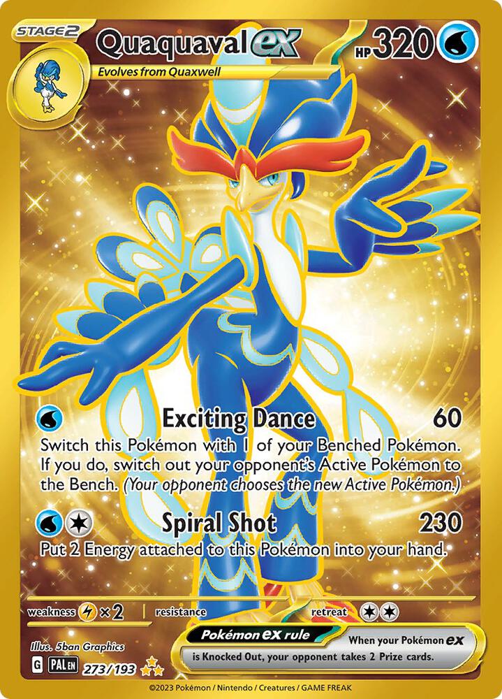 Quaquaval ex 273/193 Holofoil, Paldea Evolved Pokémon card