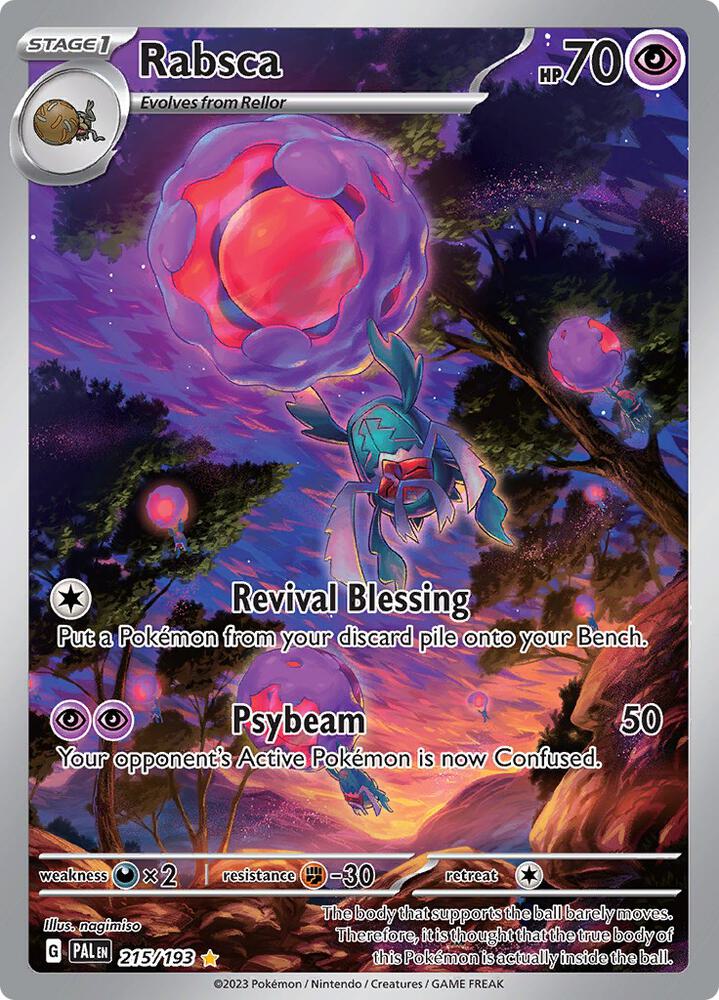 Rabsca 215/193 Holofoil, Paldea Evolved Pokémon card