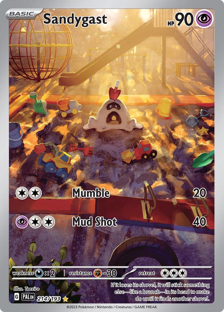 Sandygast 214/193 Holofoil, Paldea Evolved Pokémon card