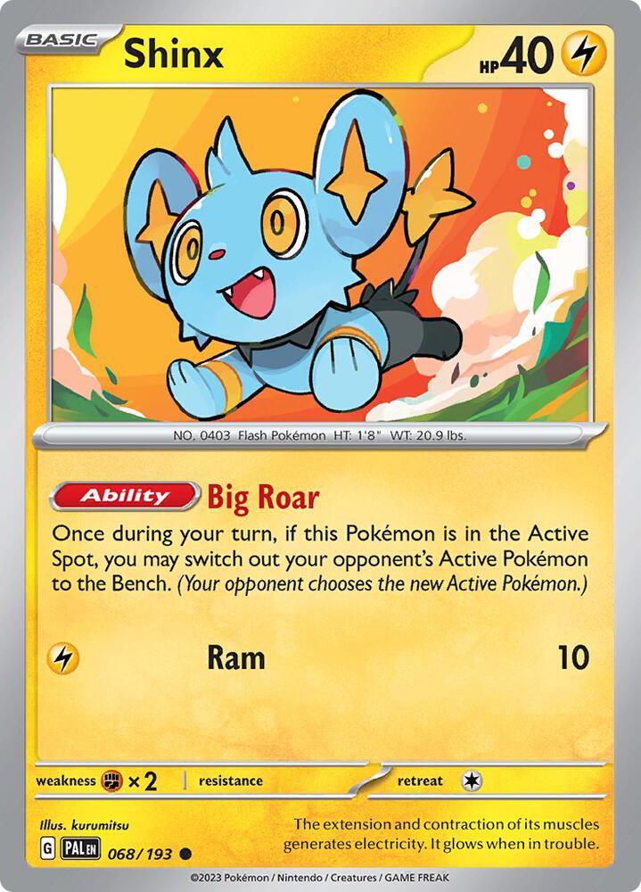 Shinx 068/193, Paldea Evolved Pokémon card