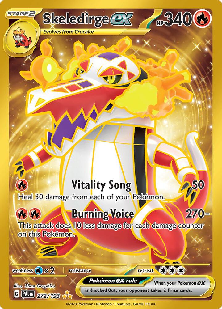 Skeledirge ex 272/193 Holofoil, Paldea Evolved Pokémon card