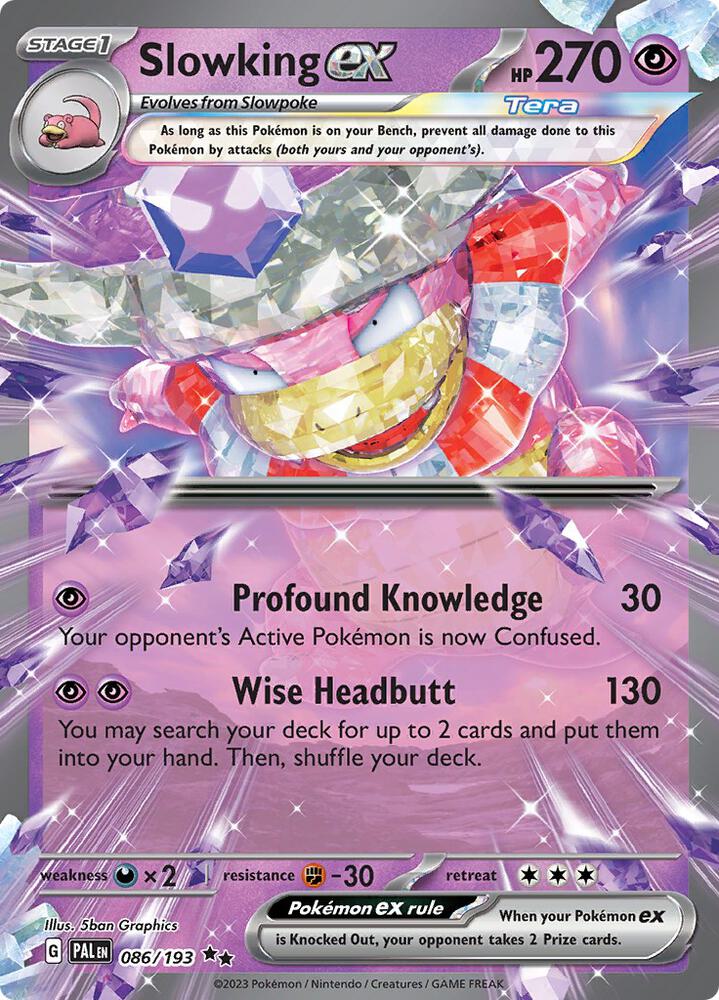 Slowking ex 086/193 Holofoil, Paldea Evolved Pokémon card