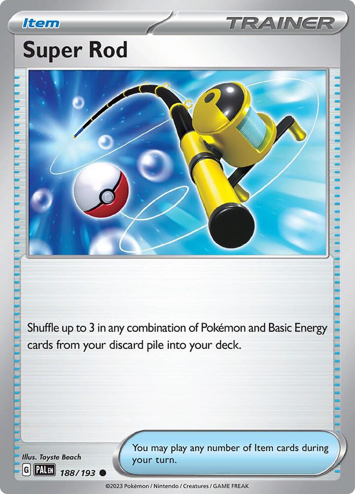 Super Rod 188/193, Paldea Evolved Pokémon card