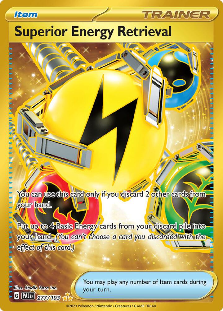 Superior Energy Retrieval 277/193 Holofoil, Paldea Evolved Pokémon card