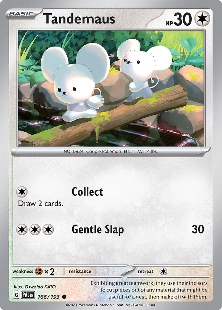 Tandemaus 166/193 Reverse Holofoil, Paldea Evolved Pokémon card